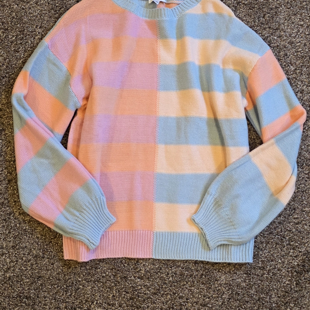 Colorful Checkered Sweater